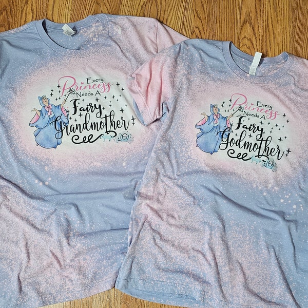 Fairy godmother shirt, fairy grandmother, princess shirt, Cinderella tshirt, magic kingdom , nana, girls shirt,custom bleach shirt