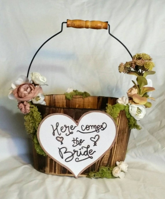 rustic flower girl baskets