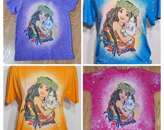 Moana shirt, princess shirt, kids princess shirt, Moana tshirt, Maui, hei hei, pua, girls shirt, custom bleach shirt