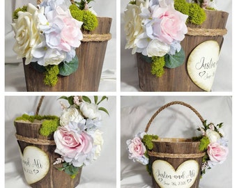 Rustic Flower Girl Basket/Flower Girl Baskets