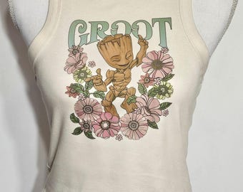 Groot shirt, Groot Crop Top, galaxy crop tank, retro, groot crop sweatshirt, groot hoodie