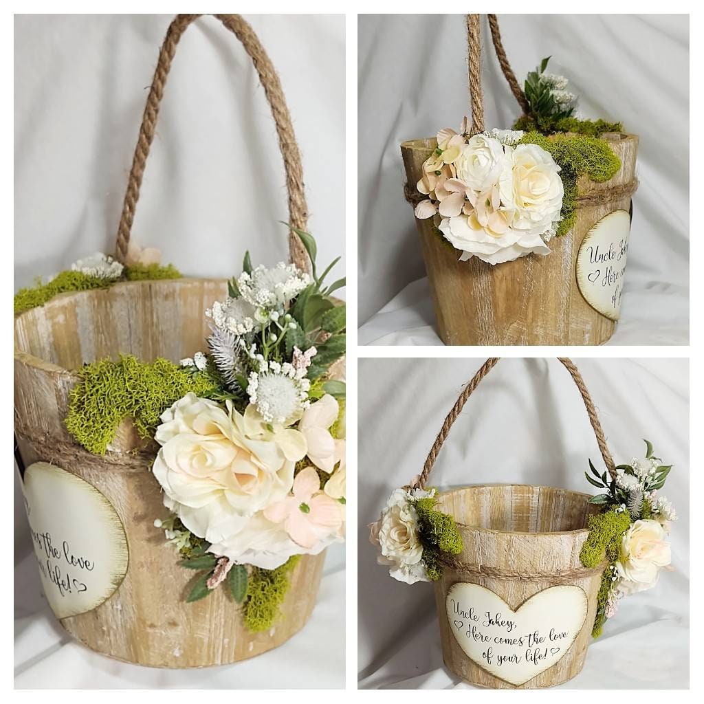 Rustic Flower Girl Basket/ Flower Girl Baskets/Beach/flower Etsy