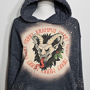 Krampus shirt,Krampus sweatshirt, Merry Krampus shirt, Gruss Vom Krampus,Holiday, Krampus crop top, Horror christmas,Scary Christmas hoodie image 4