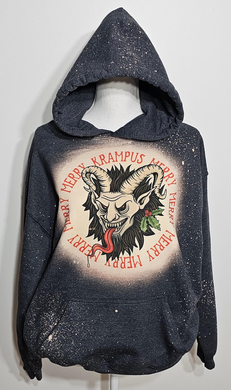 Krampus shirt,Krampus sweatshirt, Merry Krampus shirt, Gruss Vom Krampus,Holiday, Krampus crop top, Horror christmas,Scary Christmas hoodie image 4