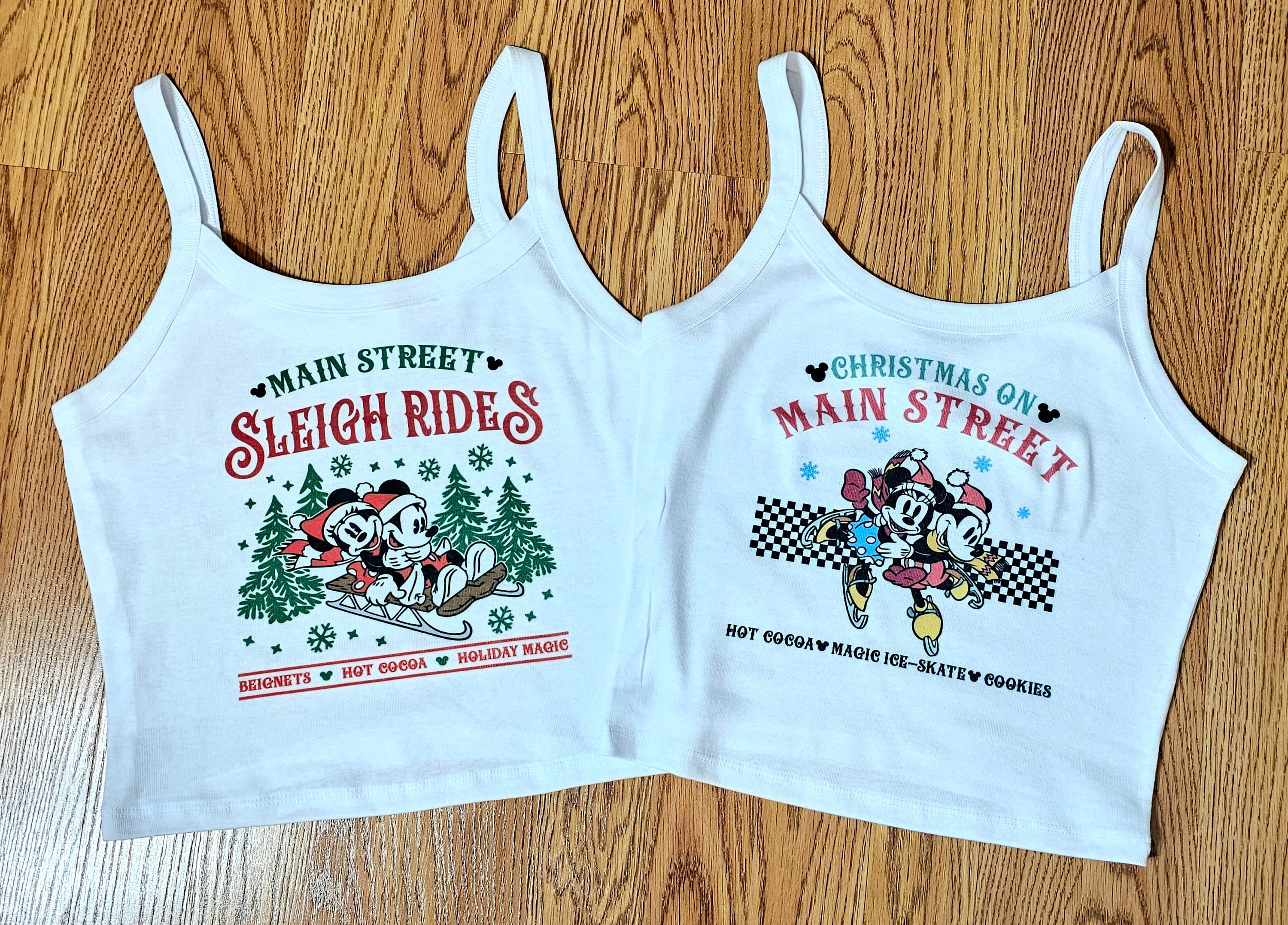 Christmas On Main Street shirt, christmas crop tank, magic kingdom christmas,  happiest place on earth, , holiday, sweatshirt, crop tank