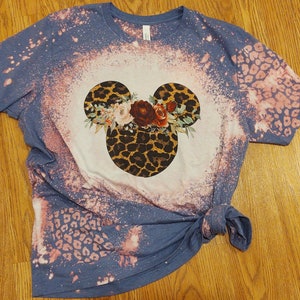 Leopard Minnie shirt, Flower and garden, festival, animal kingdom,leopard, custom shirts, bleach shirts, happiest place t-shirt