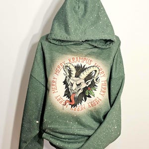Krampus shirt,Krampus sweatshirt, Merry Krampus shirt, Gruss Vom Krampus,Holiday, Krampus crop top, Horror christmas,Scary Christmas hoodie image 1