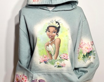 Tiana sweatshirt, princess hoodie, kids princess shirt, girls tshirt, birthday, the princess and the frog, bayou adventure,custom sweatshirt