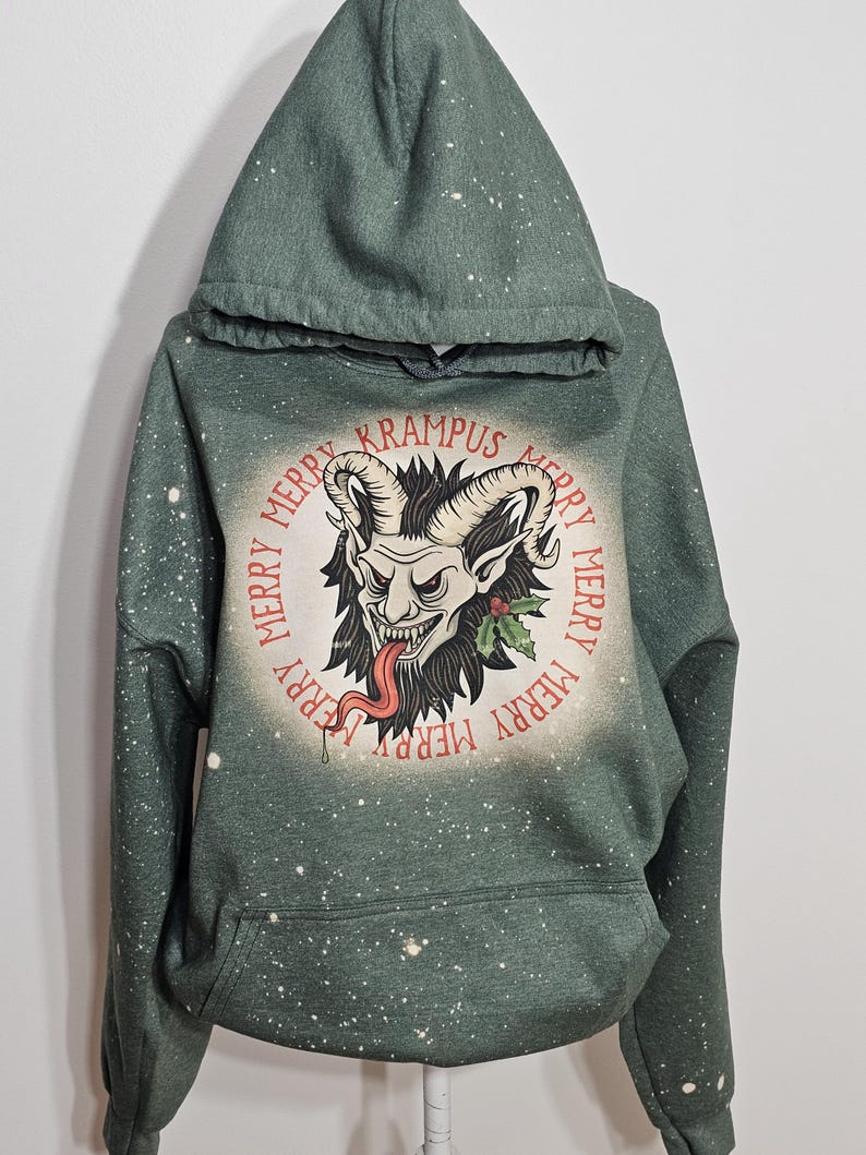 Krampus shirt,Krampus sweatshirt, Merry Krampus shirt, Gruss Vom Krampus,Holiday, Krampus crop top, Horror christmas,Scary Christmas hoodie image 15