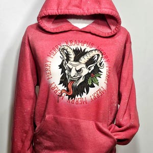 Krampus shirt,Krampus sweatshirt, Merry Krampus shirt, Gruss Vom Krampus,Holiday, Krampus crop top, Horror christmas,Scary Christmas hoodie image 3