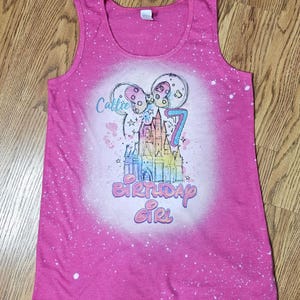 Magic kingdom birthday shirt, princess Castle, kids birthday,  tank, best birthday ever, Minnie,bleach tshirt, birthday girl, family