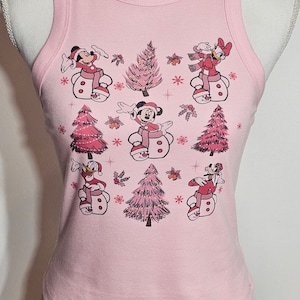 Disney Christmas crop, Minnie and Daisy christmas shirt, Believe, Christmas baby tee, crop tank, Mickeys ery merry christmas party