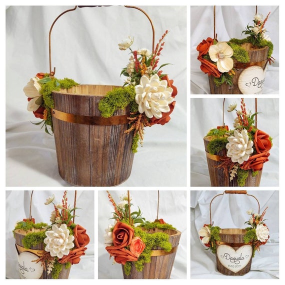 etsy flower girl basket