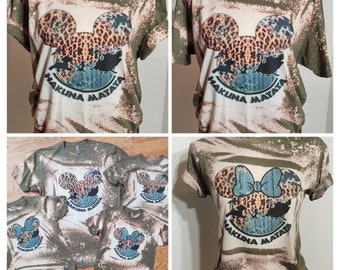 Mickey Safari shirt, Animal Kingdom, Minnie,family vacation, safari,lion king, hakuna matata, tank,timon, simba, birthday, bleached shirt