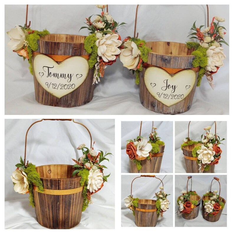 Flower Girl Basket/flower Girl Baskets Etsy