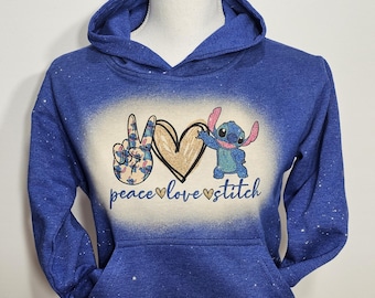 Stitch tshirt, peace love stitch shirt, lilo and stitch tee, kids, adult, angel, bleach shirt, stitch hoodie, tank, bleach graphic tee
