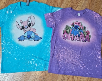 Stitch shirt, lilo and stitch tshirt, ohana, angel, bleach graphic tee, peace love and stitch, stitch sweatshirt, bleach shirt