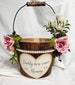 Rustic Ivory Flower Girl Baskets/ White Flower Girl Basket