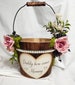 Rustic Ivory Flower Girl Baskets/ White Flower Girl Basket 