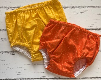 0-6 months / Polkadot coloured bloomers, baby rainbow shorts bummies, cute dots simple bottoms, cake smash outfit, newborn summer bloomers