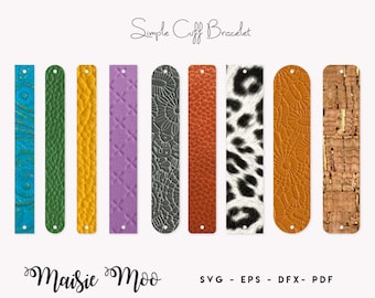 Leather Bracelet Svg Etsy