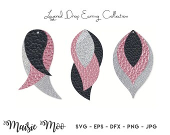 Download Free Faux Leather Earring Svg Etsy SVG Cut Files
