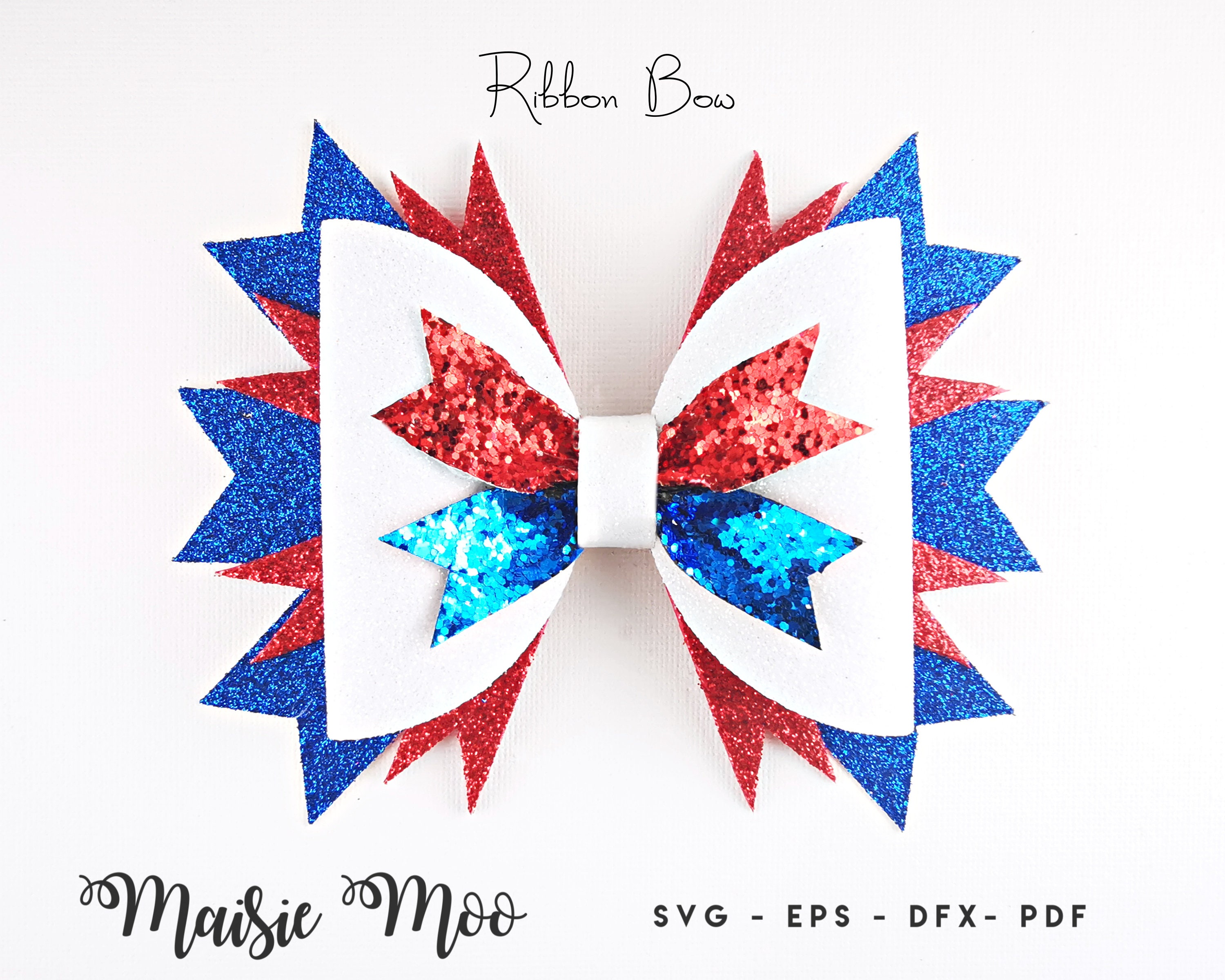 Download Ribbon Bow Svg Birthday Bow Svg Usa Red White Blue Bow Pdf Etsy