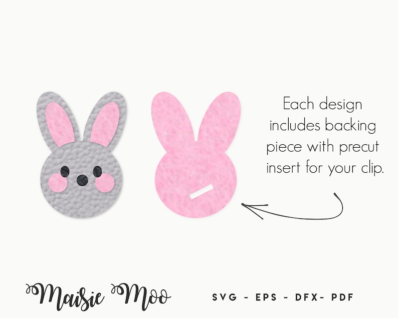 Download Easter Snap Clip SVG Bunny Snapclip Template Bow Center ...