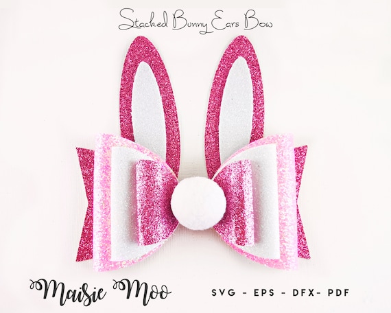 Free Easter Bunny Hair Bow Svg SVG PNG EPS DXF File