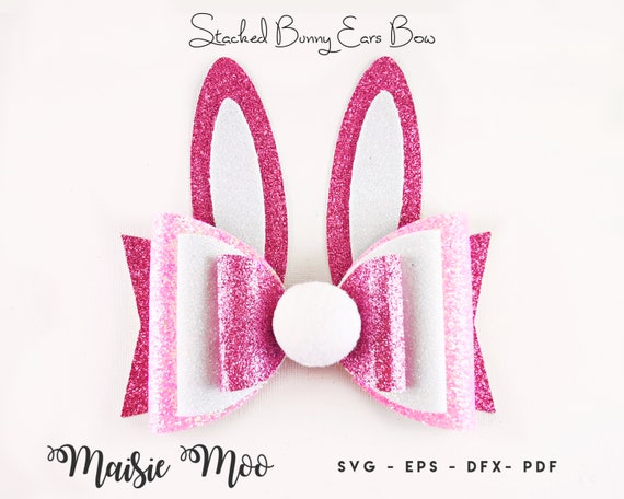 Free Easter Bunny Hair Bow Svg SVG PNG EPS DXF File