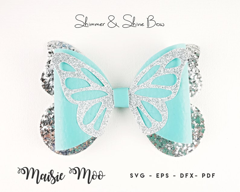 Download Butterfly Bow Template Butterfly Bow SVG Cricut Bow PDF | Etsy