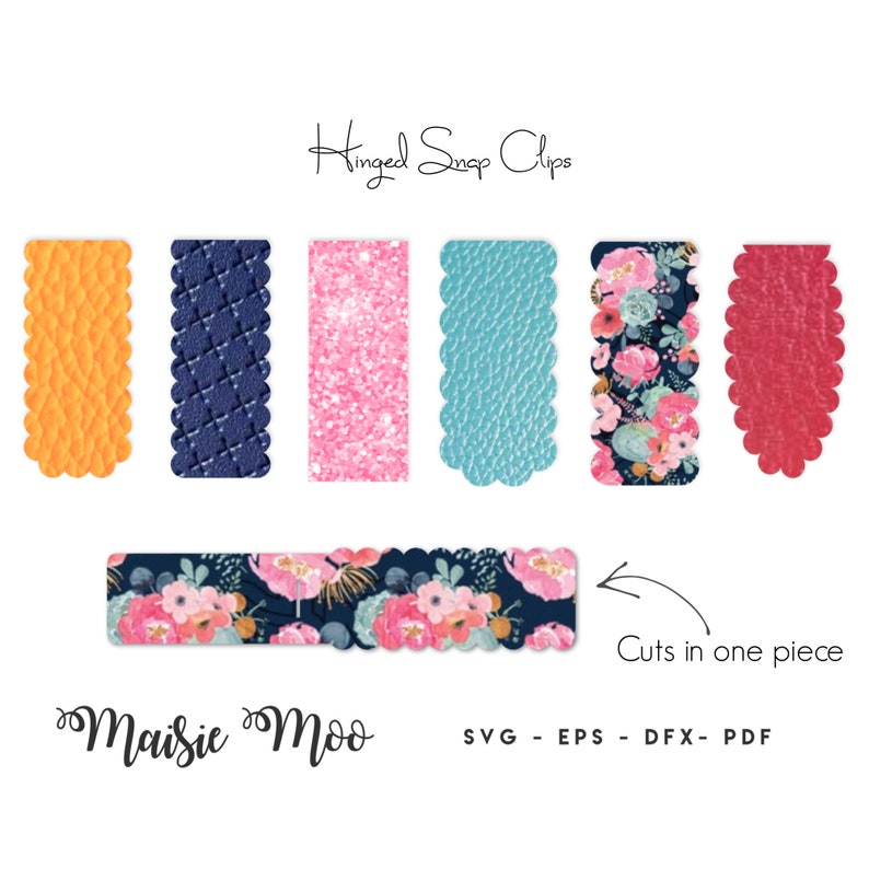 Hinged Snap Clip SVG, Snapclip Template, Bow Template, Bow SVG, Clippie Cover, Hair Clip Svg files for Cricut Cut Files, Maisie Moo