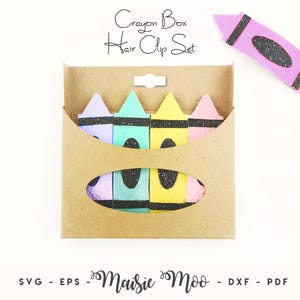 Back to School Snapclip Template,  Crayon Box SVG Gift Set, Cricut Crafts to sell