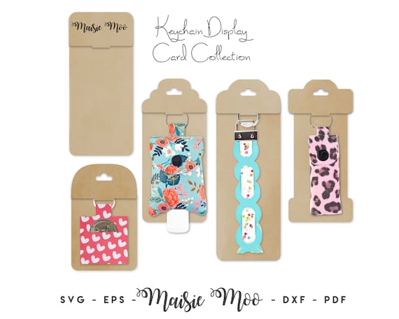 Keychain Display Card SVG, Key Fob Display Card, Keyring