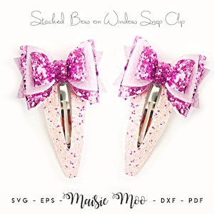 Snap Clip SVG, Modelo de Snapclip de janela, Modelo de arco, SVG de arco, Capa Clippie, Arquivos Svg de grampo de cabelo para Cricut Cut Files, Maisie Moo