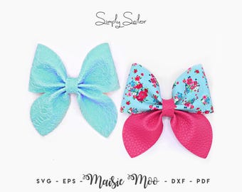Simply Sailor Bow Template SVG, Pinch Bow PDF, Hair Bow Template, Cricut Bow svg, Bow Template for Cricut, DIY Bow Cut File Maisie Moo
