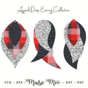 Earring SVG | Faux Leather Earring Templates | Cricut Earring SVG | Cricut Earring Template | Teardrop Earrings Maisie Moo Vegan leather