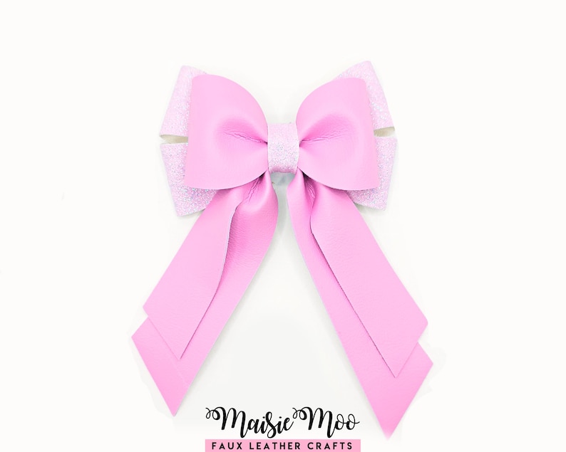 faux leather hair bow template