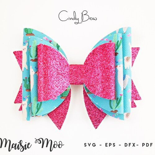 Straw Topper Bow SVG Template for Cricut Ore Silhouette DIY Etsy