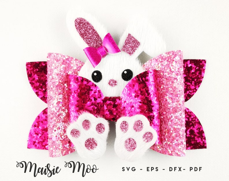 Download Easter Bunny Bow SVG Peek a Boo Bunny Ears Bow SVG Rabbit ...