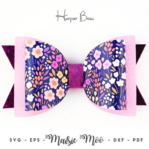 Modèle SVG classique avec noeud, double noeud pour cheveux coupés pour Cricut (PDF)