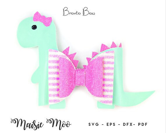 Dinosaur hair bow Clearance