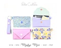 Pocket Wallet Keychain Card Purse SVG Bundle, Keyring Coinpurse Template, Purse Faux Leather No Sew, Card Wallet Cricut Maisie Moo