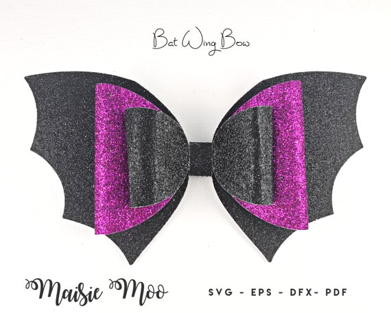 Download Halloween Bow Svg Bat Bow Template Svg Bat Wing Bow Svg Etsy