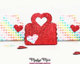 No Sew Faux Leather Purse - Easy Heart Bag Tutorial for Valentines by Maisie Moo