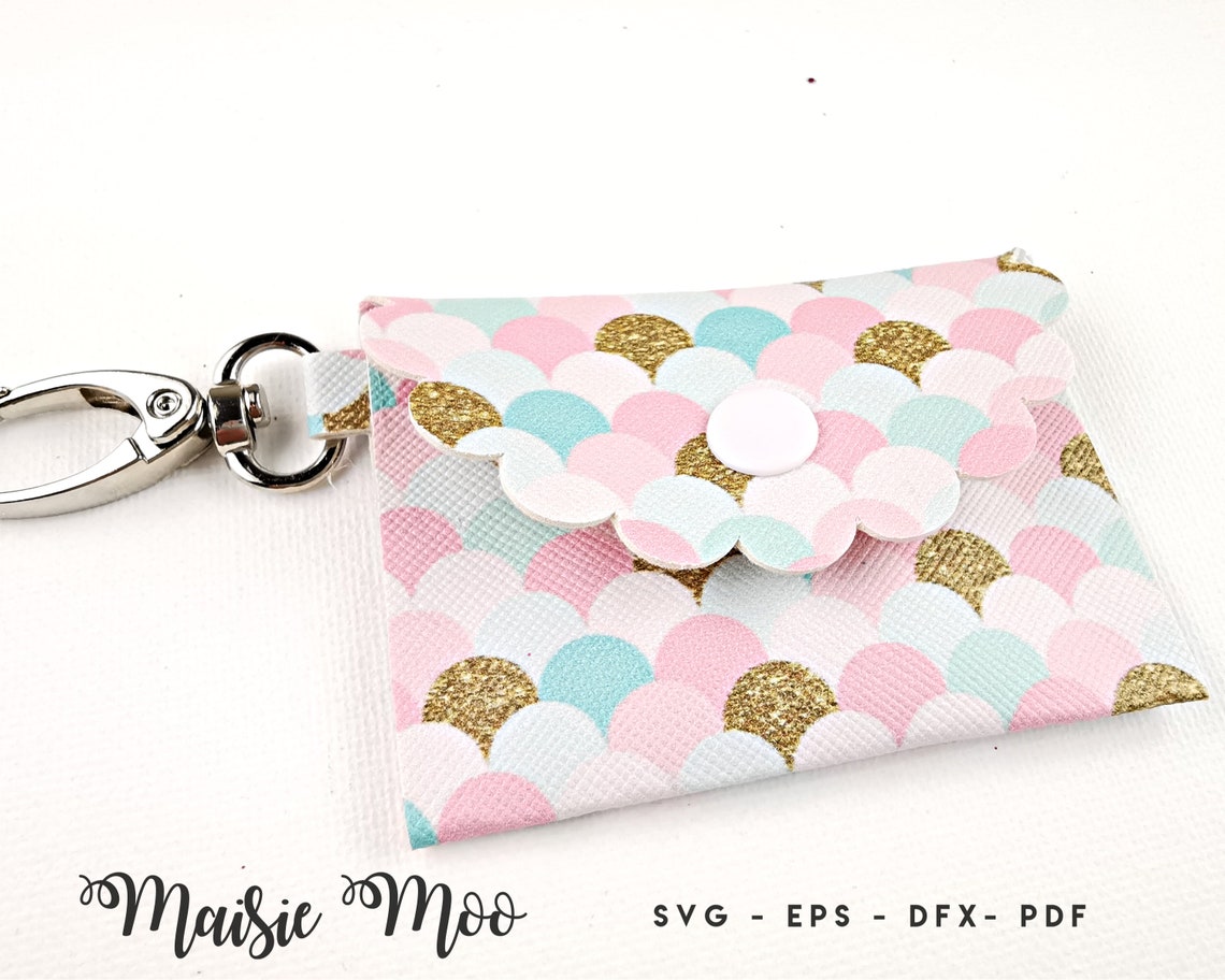 Download Keychain Coin Purse SVG Bundle Keyring Coinpurse Template ...