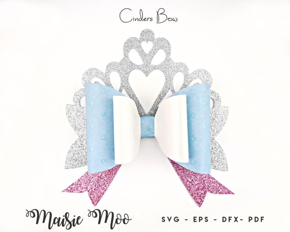 Download Princess Bow Svg Crown Bow Template Svg Tiara Hair Bow Etsy