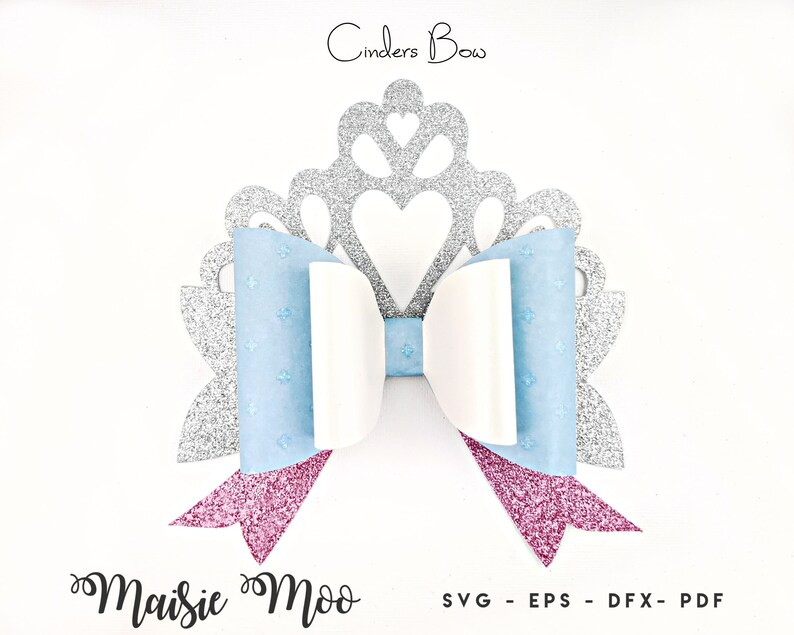 Download Princess Bow SVG Crown Bow Template SVG Tiara Hair Bow | Etsy