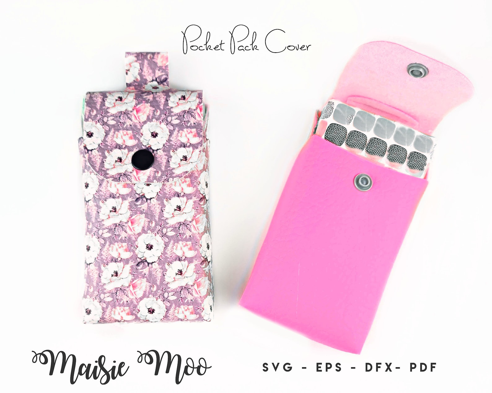 Tissue Pocket Pack Keychain Cover SVG Bundle, Mothers Day Keyring Holder Template, Faux Leather