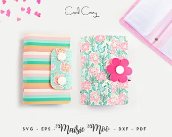 Card Holder SVG, Credit Card Cover, Multi Card Wallet SVG Pattern, Mini Photo Album, Card sleeve Template Sewing Pattern, Maisie Moo Design